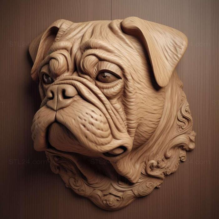 Природа и животные (Собака Дорги 2, NATURE_1386) 3D модель для ЧПУ станка